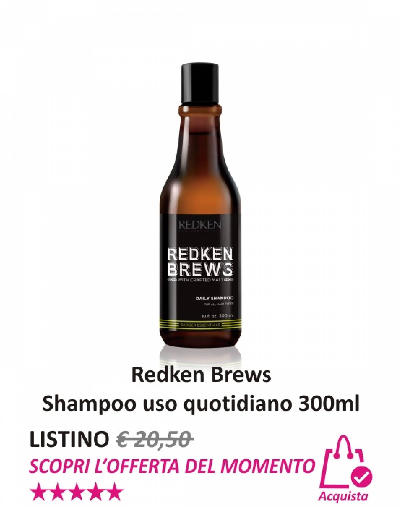 Redken Brews Shampoo uso quotidiano 300 ml